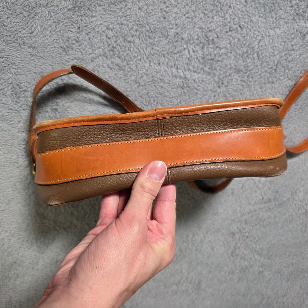 Dooney & Bourke Womens Medium Crossbody Bag Brown All Weather Leather Vintage - Picture 10 of 11